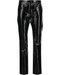 Courreges - Broeken ,Zwart ,Katoen Tube Vinyl Tailored Broek - Lyst