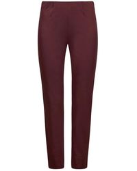 Seductive - Broeken ,Rood ,Leer Verleidelijke Slim-Fit Broek - Lyst