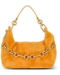 Balmain - Mittelgroße Tasche Sync Aus Shearling - Lyst