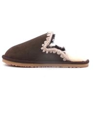 Mou - Schoenen ,Bruin ,Leer Suede Eskimo Slipper - Lyst