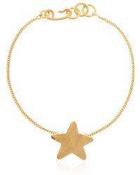 Jil Sander - Accessoires ,Geel ,Satijn Armband Met Hanger - Lyst