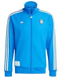 adidas - Fitness ,Blauw ,Polyester Retro Real Madrid Icon Track Top - Lyst