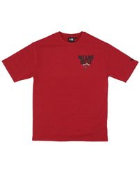 KTZ - Tops ,Rood ,Katoen Miami Heat Script Tee Rood/Wit - Lyst