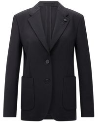 Lardini - Jassen ,Zwart ,Wol Klassieke Slim-Fit Blazer Van Wolmix - Lyst