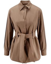 Max Mara - Wollen Jack Met Ceintuur - Lyst