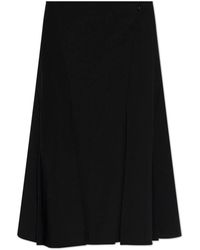 Jil Sander - Rokken ,Zwart ,Wol Wool Pleated Skirt - Lyst