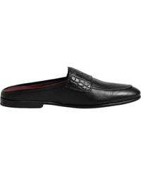 Dolce & Gabbana - Calfskin Open-Back Slippers With Crocodile Detailing - Lyst