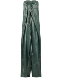 Alberta Ferretti - Jumpsuits & Playsuits ,Groen ,Strapless Jumpsuit - Lyst