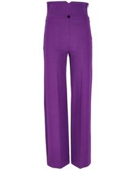 Hanita - Hohe Taille Milano Hose Mit Rhomben - Lyst