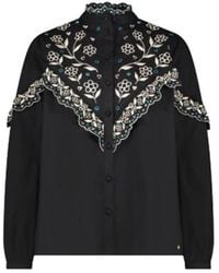 FABIENNE CHAPOT - Overhemden ,Zwart ,Katoen Daila Katoenen Poplin Blouse - Lyst
