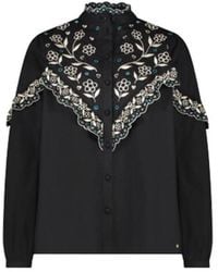FABIENNE CHAPOT - Overhemden ,Zwart ,Katoen Daila Katoenen Poplin Blouse - Lyst
