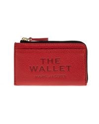 Marc Jacobs - Accessoires ,Rood ,Leer The Leather Top Zip Multi Wallet - Lyst