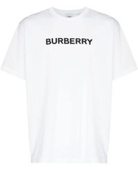 Burberry - Tops ,Wit ,Katoen T-Shirts - Lyst