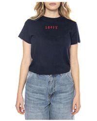 Levi's - Tops ,Blauw ,Katoen T-Shirts - Lyst