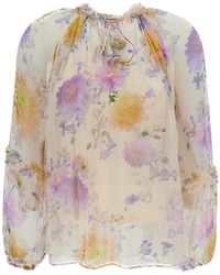Zimmermann - Luna Ruffle Billow Blouse - Lyst