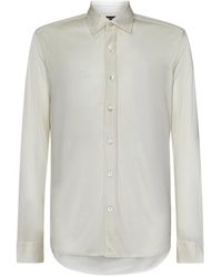 Tom Ford - Camicia bianca in seta trasparente - Lyst