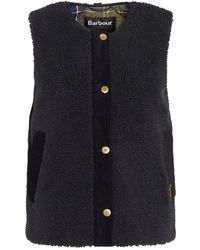 Barbour - Lli0016Ol51 Teddy Vest - Lyst