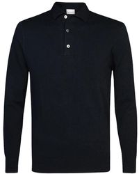 Profuomo - Tops ,Blauw ,Katoen Luxury Basic One Piece Polo - Lyst
