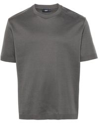 Herno - T-Shirt Mit Jersey-Strick-Effekt - Lyst