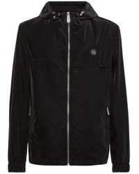 Philipp Plein - Jassen ,Zwart ,Leer Windbreaker Camouflage - Lyst