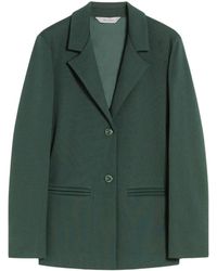 Max Mara - Jassen ,Groen ,Katoen Klassieke Katoenen Blazer - Lyst