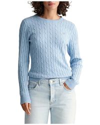 GANT - Knitwear > round-neck knitwear - Lyst