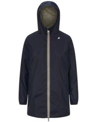 K-Way - Jassen ,Blauw ,Sophie Plus. 2 Double Lichtgewicht Jas - Lyst