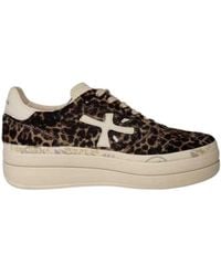 Premiata - Leopard print platform sneakers - Lyst