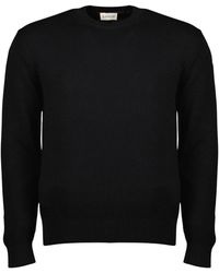 Moncler - Truien & Vesten ,Zwart ,Katoen Crew Neck Sweater - Lyst