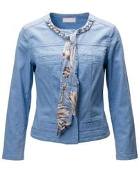 Liu Jo - Jassen ,Blauw ,Katoen Celeste Jacket - Lyst