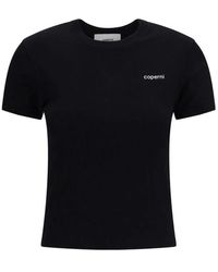 Coperni - Tops ,Zwart ,Katoen Cotton T-Shirt Met Grafische Print - Lyst