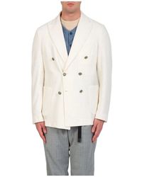 Circolo 1901 - Leinenmischung doppelreiher blazer - Lyst