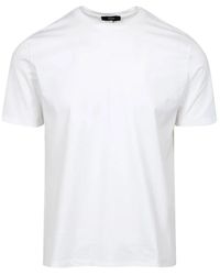 Herno - Tops ,Wit ,Katoen Witte Crew Neck Korte Mouw T-Shirt - Lyst
