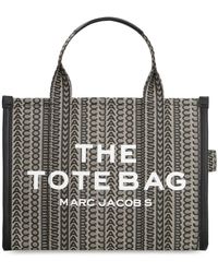 Marc Jacobs - Monogram tote tasche in beige,stilvolle tasche für den alltag - Lyst