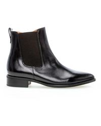 Gabor - Schwarze leder chelsea stiefel - Lyst