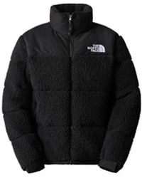 The North Face - Fitness ,Zwart ,Retro Sherpa Nuptse Jas Zwart - Lyst