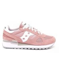 Saucony - Originale shadow rosa sneakers mit weißen einsätzen - Lyst