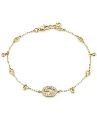Gucci - Armband aus 18 kt gelbgold und diamanten - Lyst