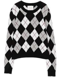 Lisa Yang - Argyle Rundhals-Pullover - Lyst