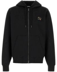 Burberry - Hoodies & Sweatvesten ,Zwart ,Katoen Zip-Up Hoodie - Lyst