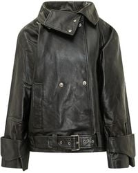 IRO - Jassen ,Zwart ,Leather Jassen - Lyst