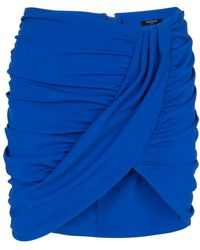 Balmain - Draped Jersey Skirt - Lyst
