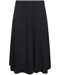 TOTEME - Rokken ,Zwart ,Polyester A-Lijn Midi Rok - Lyst