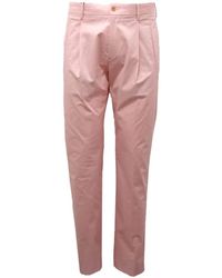 Etro - Broeken ,Roze ,Katoen Katoenen Broek - Lyst