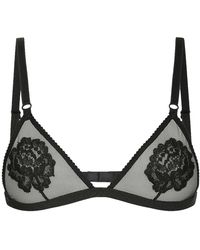 Dolce & Gabbana - Lace And Tulle Soft-Cup Triangle Bh - Lyst