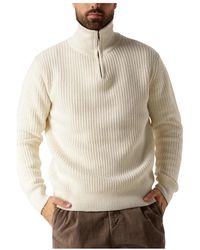 SELECTED - Gebreide Half Zip Trui - Lyst