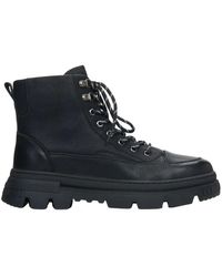 ESTRO - Schwarze knöchelstiefel mit pelzfutter für den winter - Lyst