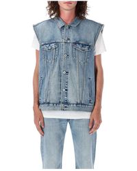 Levi's - Jassen ,Blauw ,Denim Relaxte Trucker Vest - Lyst