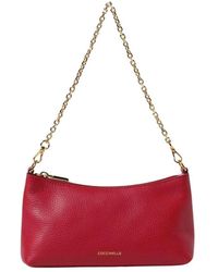 Coccinelle - Goldene Kettenschultertasche Mit Reißverschluss - Lyst