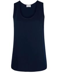P.A.R.O.S.H. - Tops ,Blauw ,Polyester Elegante Blouse - Lyst